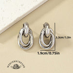 Stylish Geometric Circle Metal Earrings