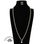Elegant Pearl Necklace Earring Set
