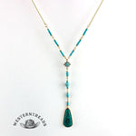Classic Turquoise Long Beaded Necklace