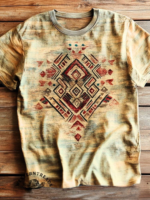 Aztec Art Print Casual T-shirt