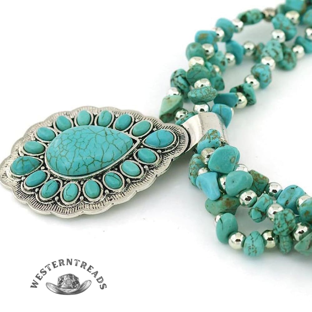 Boho Vintage Turquoise Necklace