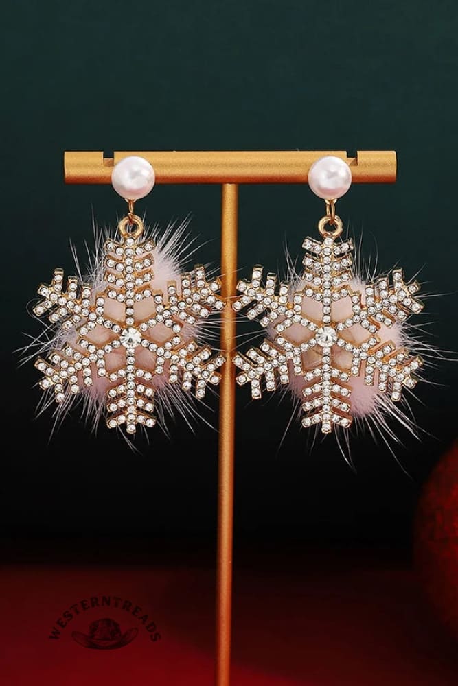 Sparkling Christmas Snowflake Earrings