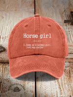 Horse Girl Printed Unisex Hat