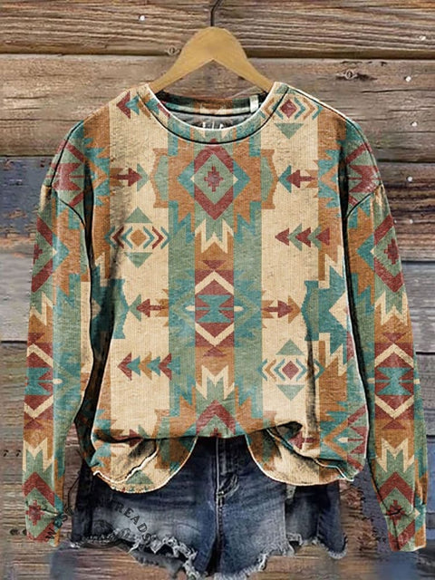 Tribal-Aztec Art Print Casual Sweatshirt