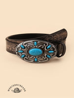 Vintage Engraved Sapphire Belt