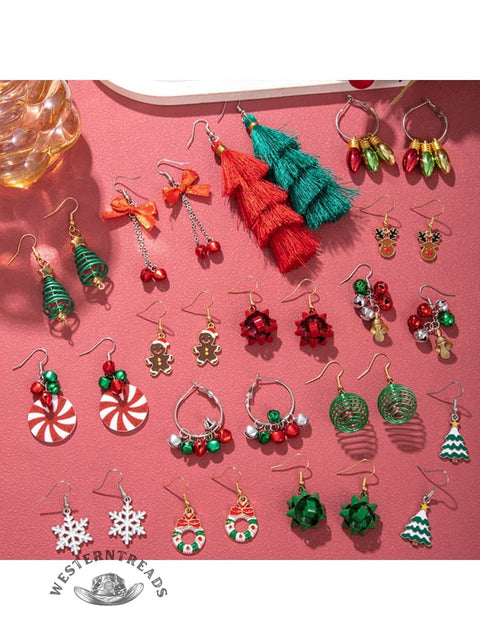Christmas Ornament Tassel Earrings