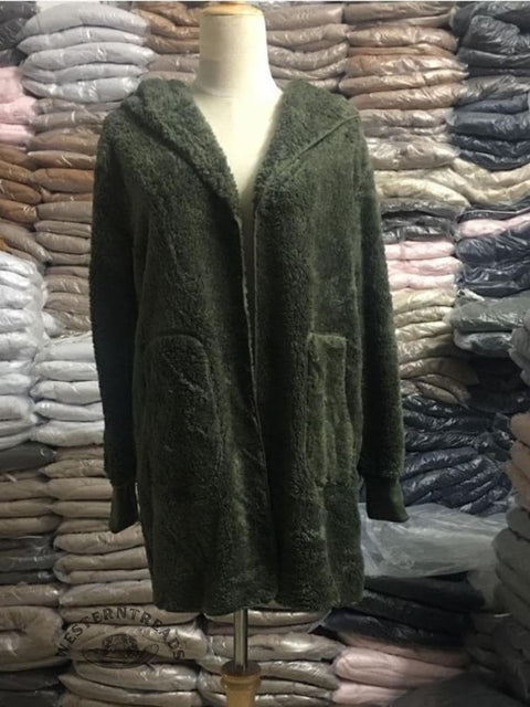 Autumn and Winter Warm Top Medium Long Coat