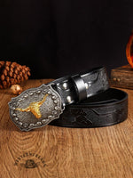 Vintage Western Cowboy Denim Buckle Belt