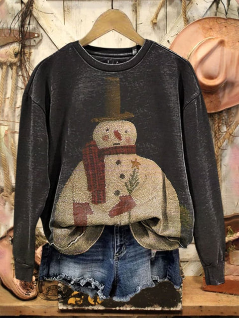 Christmas Print Casual  Sweatshirt