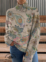 🔥Hot Sale🔥Vintage Paisley Print Sweatshirt