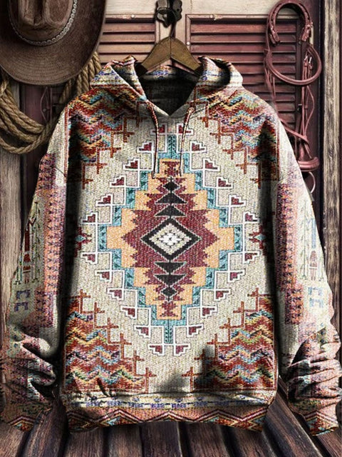 Aztec Art Print Casual Sweatshirt