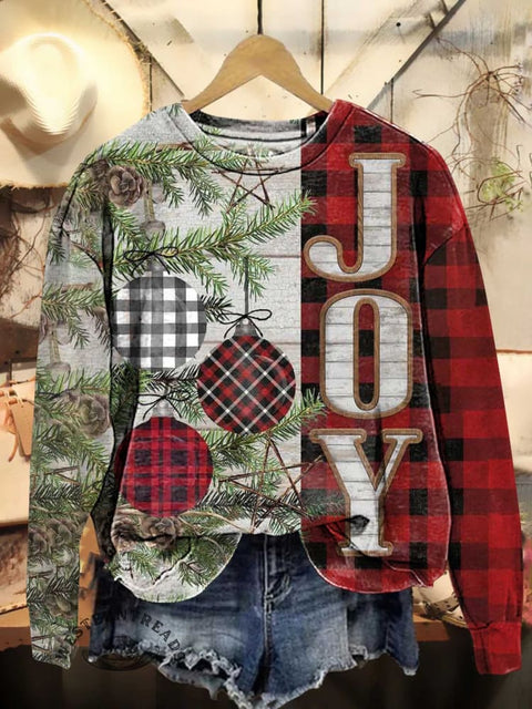 Retro Christmas JOY Casual Sweatshirt