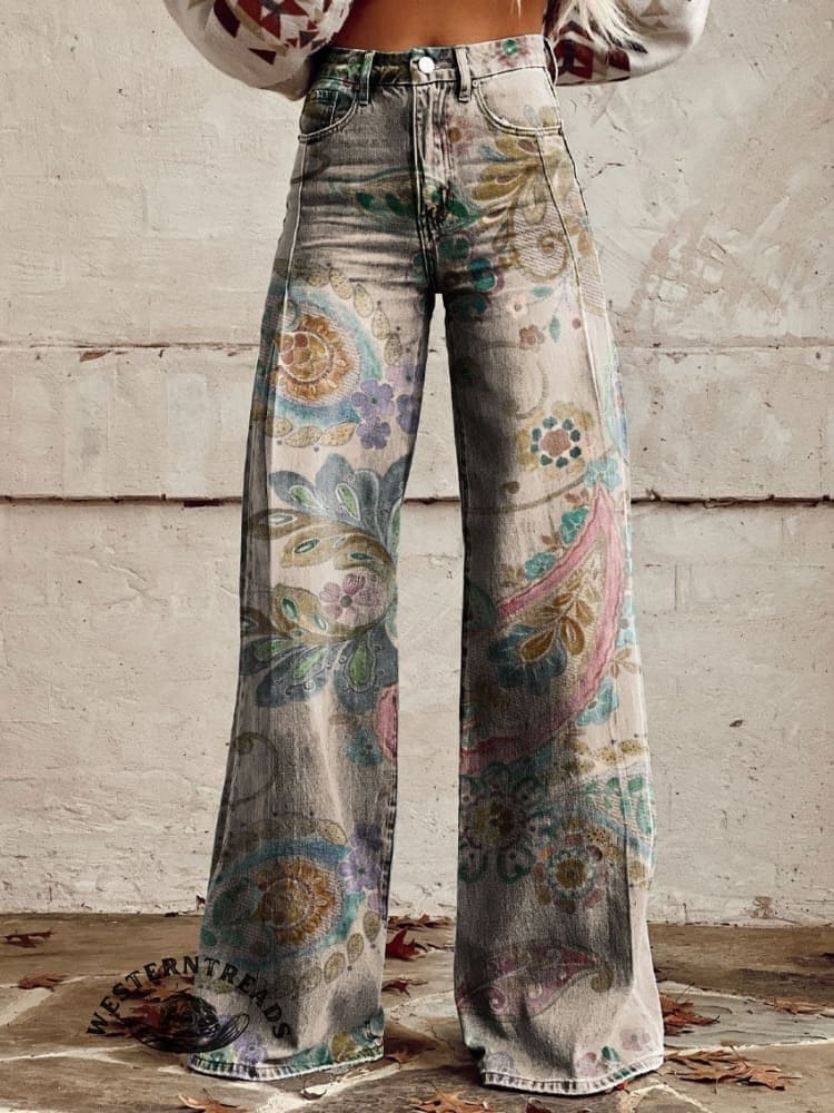 🔥Hot Sale🔥Vintage Paisley Print Sweatshirt