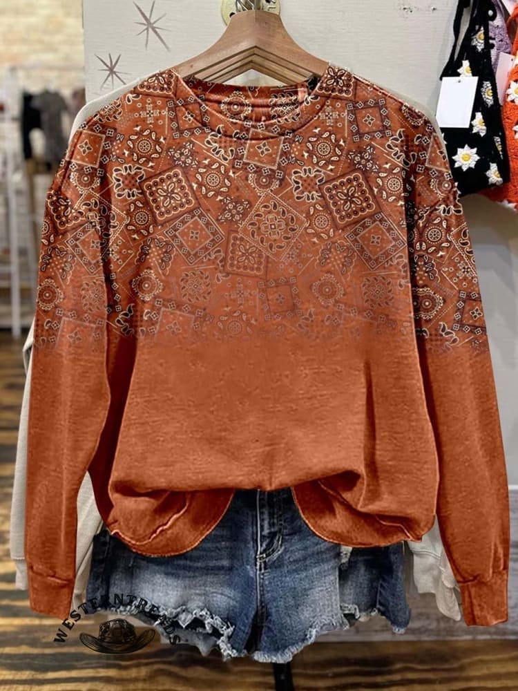 🔥Hot Sale🔥Paisley Casual Hoodie Sweatshirt