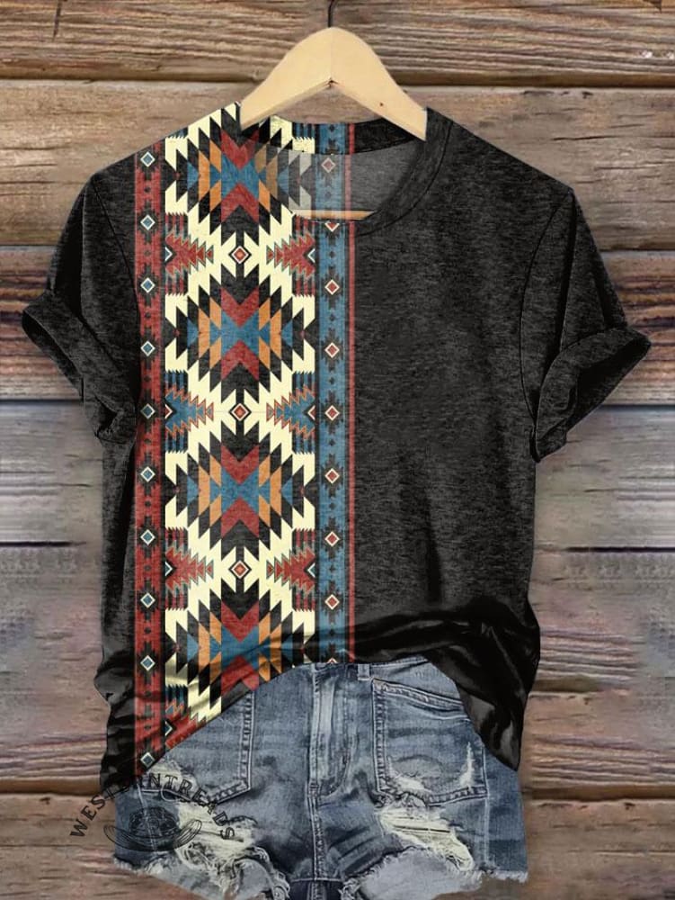 🔥Limited Time Discount🔥Western VintagePrint T-shirt