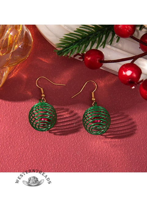 Christmas Ornament Tassel Earrings