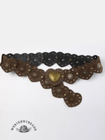 Western Cowboy Heart Stitching Rivet Retro Belt