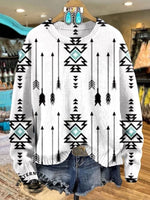 ️0.15kg Ultralight Quilted JacketWomen's White Vintage Aztec Print Casual Quilted Cardigan