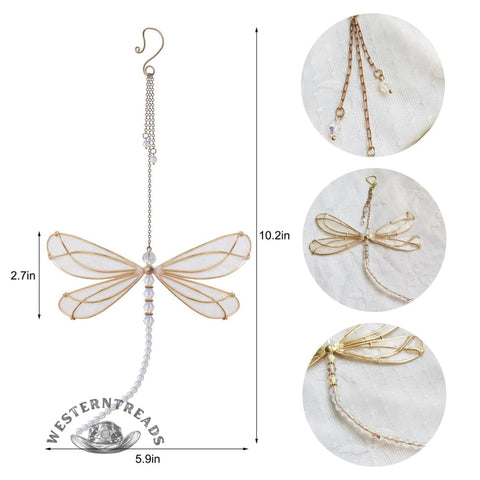 Dragonfly Charmful Rainbow Maker Window Balcony Hanging Decor Christmas Gifts