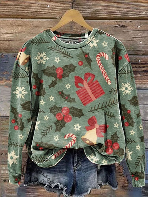 Christmas Art Print Casual Sweatshirt