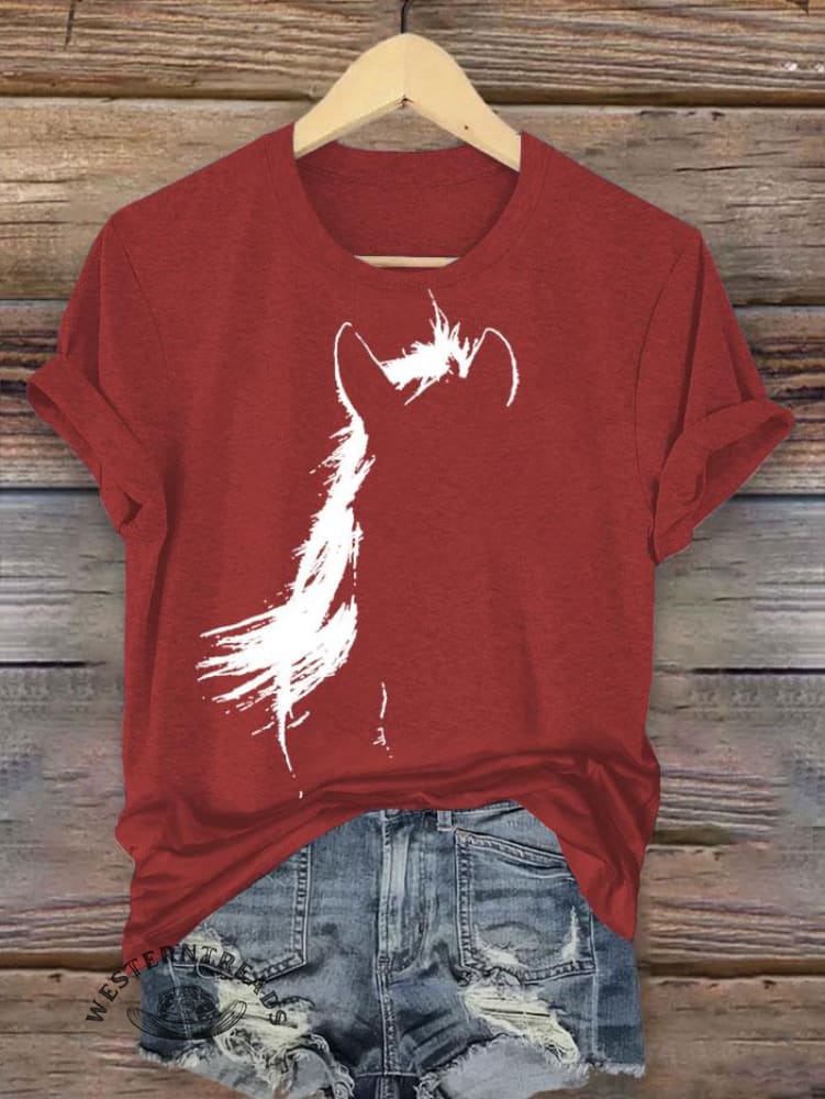 Vintage Horse Print T-shirt