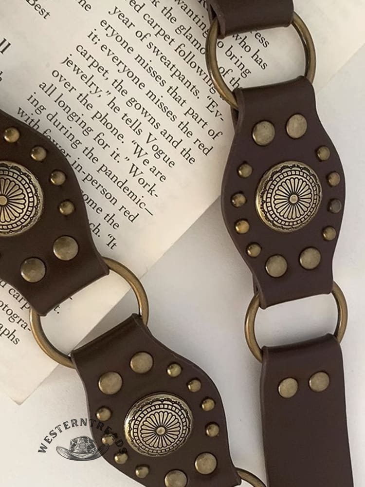 Western Cowboy Vintage Rivet Belt