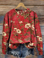 Vintage WesternValentine's Day Print CasualSweatshirt