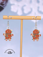 Women's Christmas Gingerbread Man Earrings