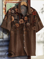Brown Flower Casual Sweatshirt