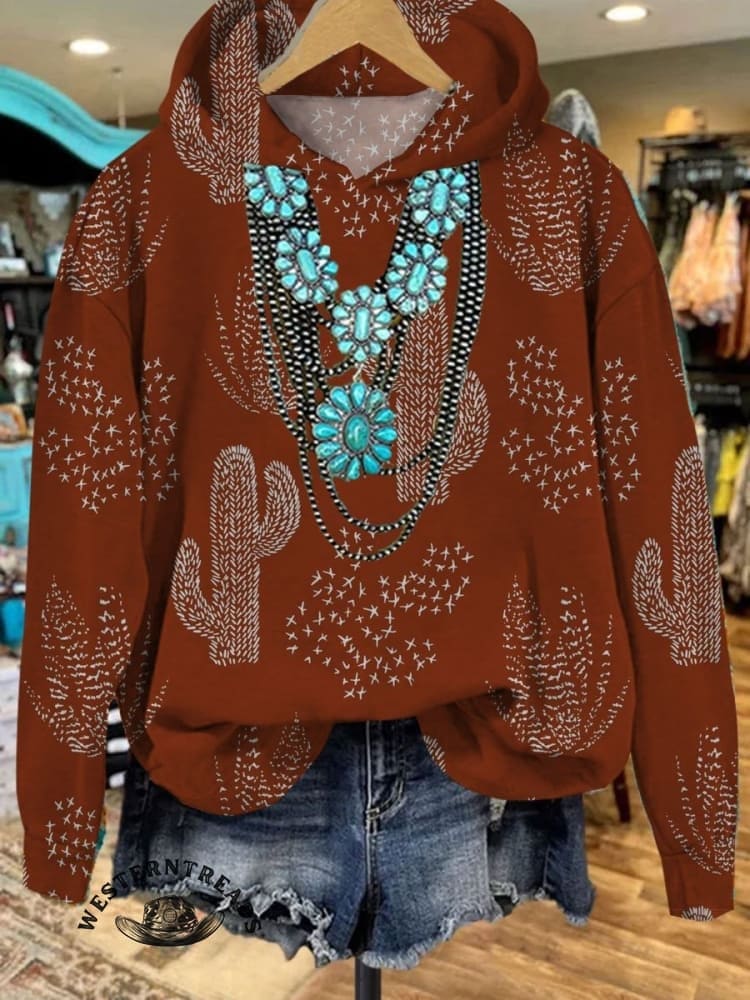 🔥Hot Sale🔥Women's Vintage Print Casual Sweatshirt