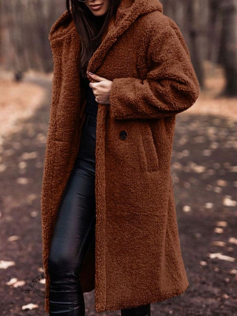 Autumn and Winter Long Long-sleeved Woolen Coat for Women