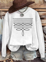Boot Stitch Country Western Sweatshirt