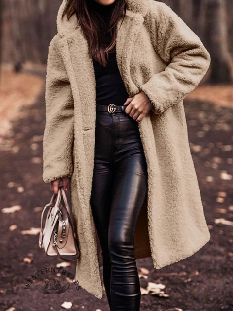 Autumn and Winter Long Long-sleeved Woolen Coat for Women