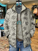 Women's Western Print Casual Quilted Cardigan