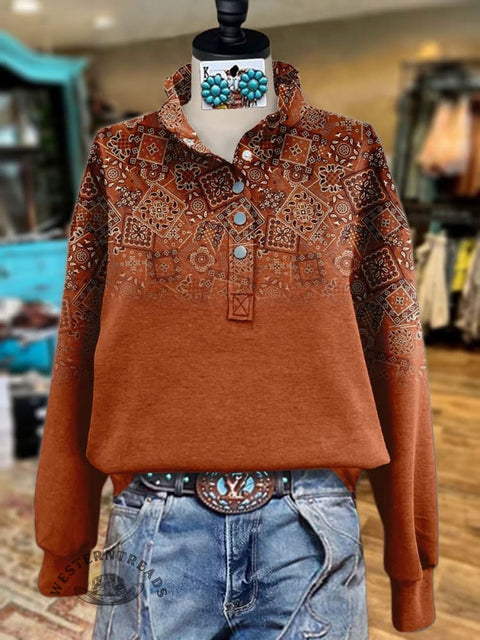 Bohemia Print Casual Sweatshirt