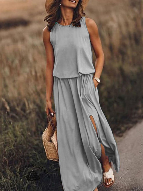 Super low price✨Women's Solid Color Loose Elegant Casual Dress