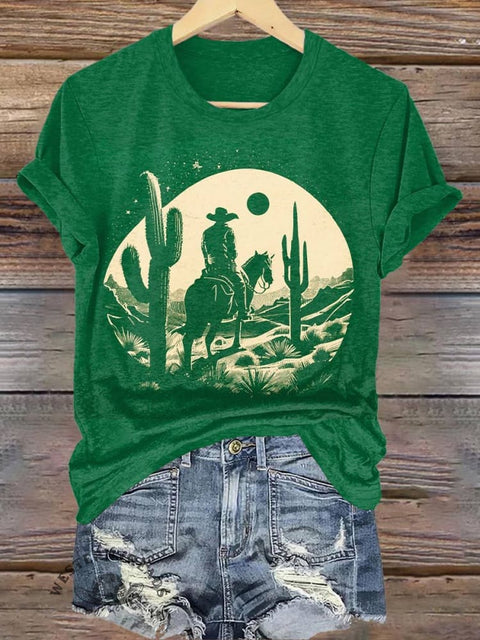 Classic West Cowboy Art Print T-shirt