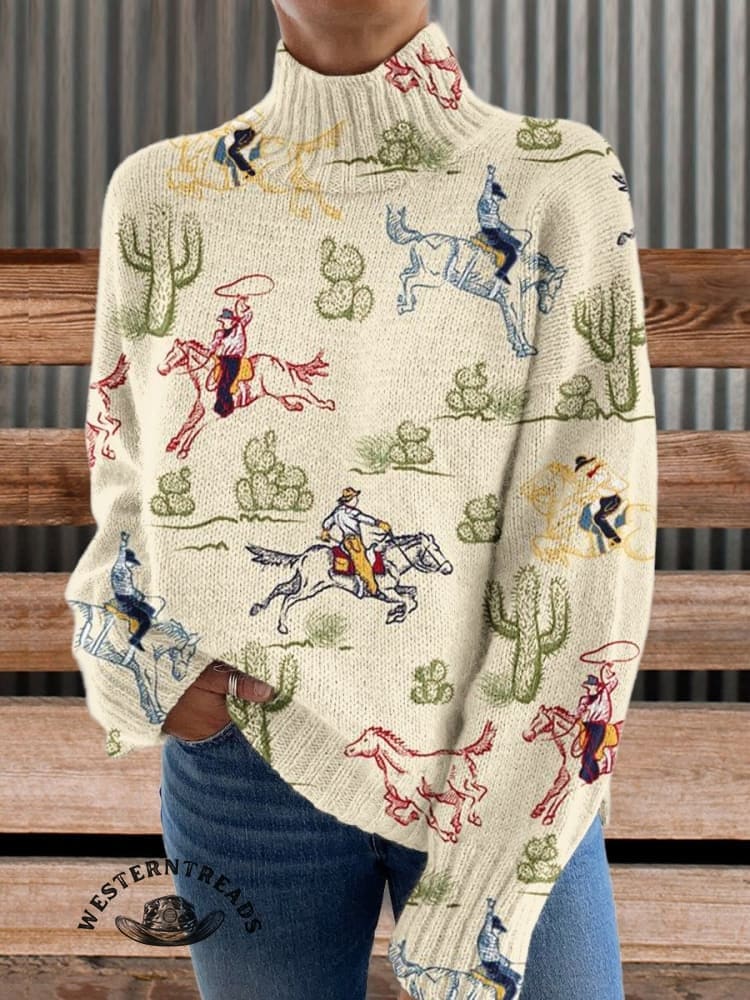 🔥Hot Sale🔥Vintage Western Cactus Rodeo Sweatshirt