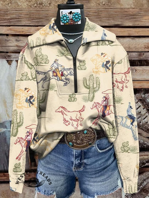 🔥Global best-selling🔥Vintage Western Cactus Rodeo Sweatshirt
