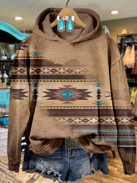 Aztac Print Casual Sweatshirt