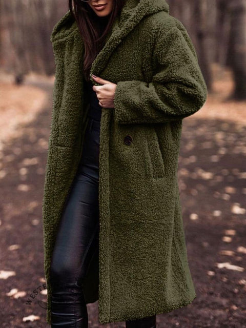 Autumn and Winter Long Long-sleeved Woolen Coat for Women