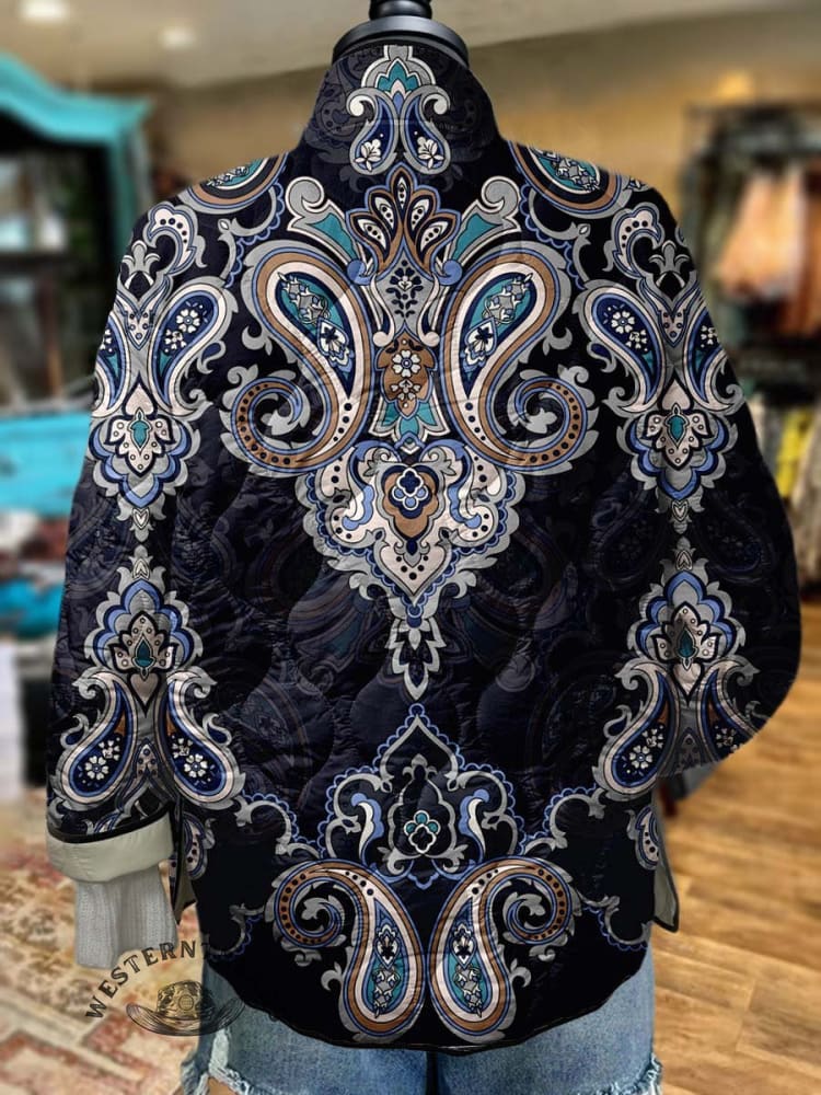 Women's Paisley Casual Quilted Jacket