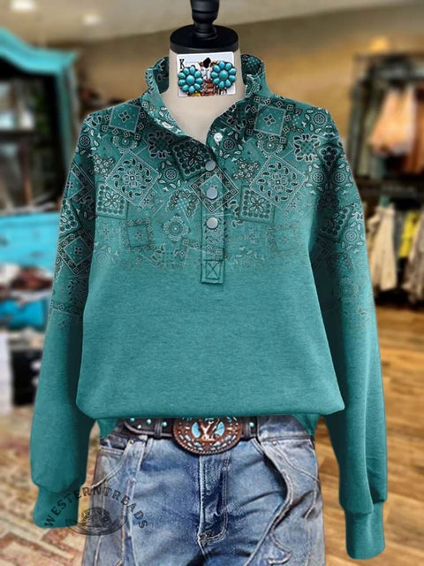 Bohemia Print Casual Sweatshirt