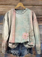 Vintage Retro Print CasualSweatshirt