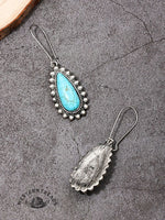 Women's Bohemian Metal Turquoise Drop Earrings