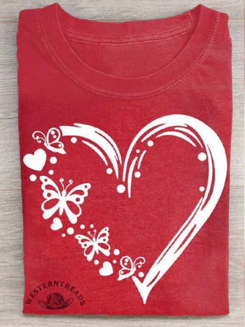Valentine's Day Love Print T-shirt