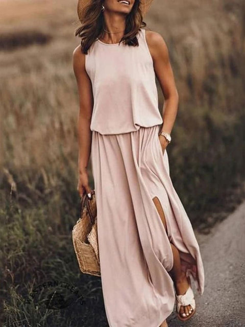 Super low price✨Women's Solid Color Loose Elegant Casual Dress