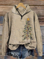 Retro Christmas Tree Casual Sweatshirt