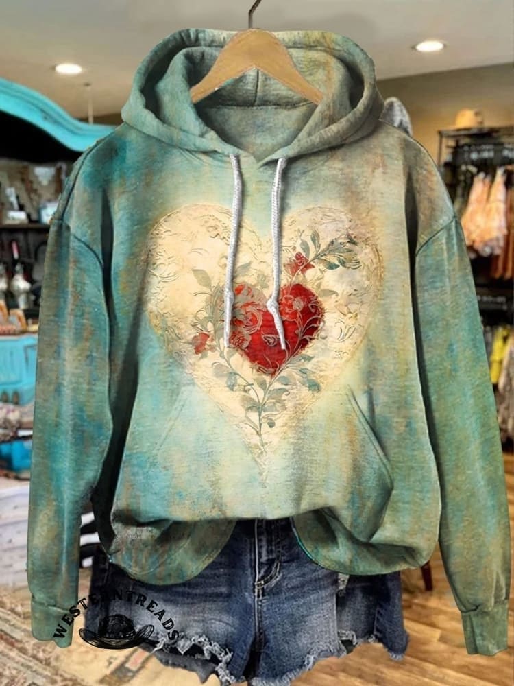Vintage Print CasualSweatshirt