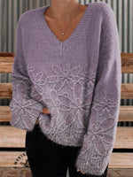 🔥Hot Sale🔥Vintage Floral Art Print CasualSweatshirt